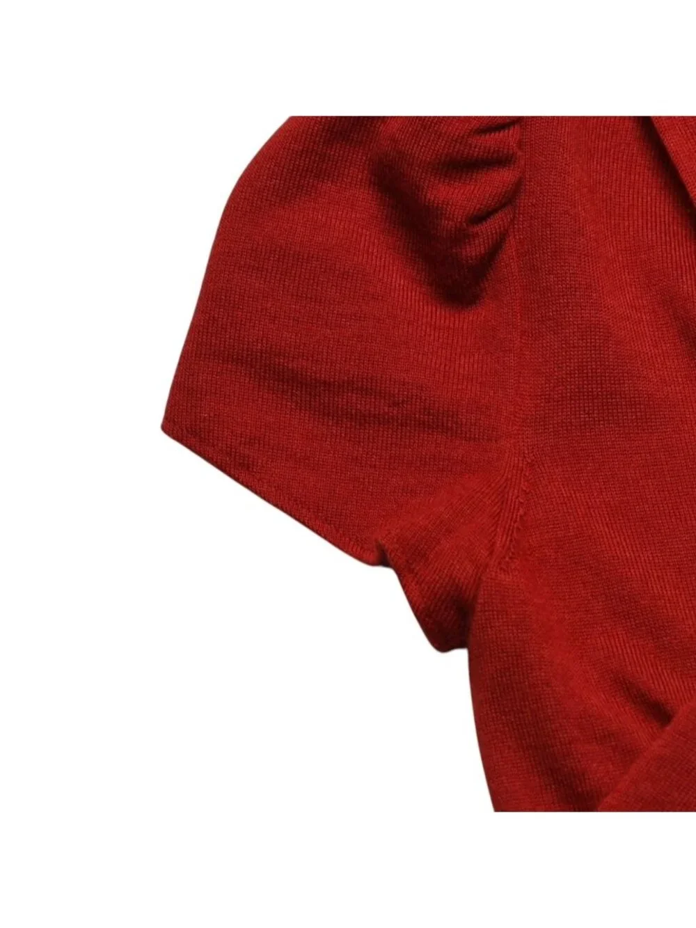 Chanel Sleeveless Knit CC Logo Cashmere Silk Red No Neck